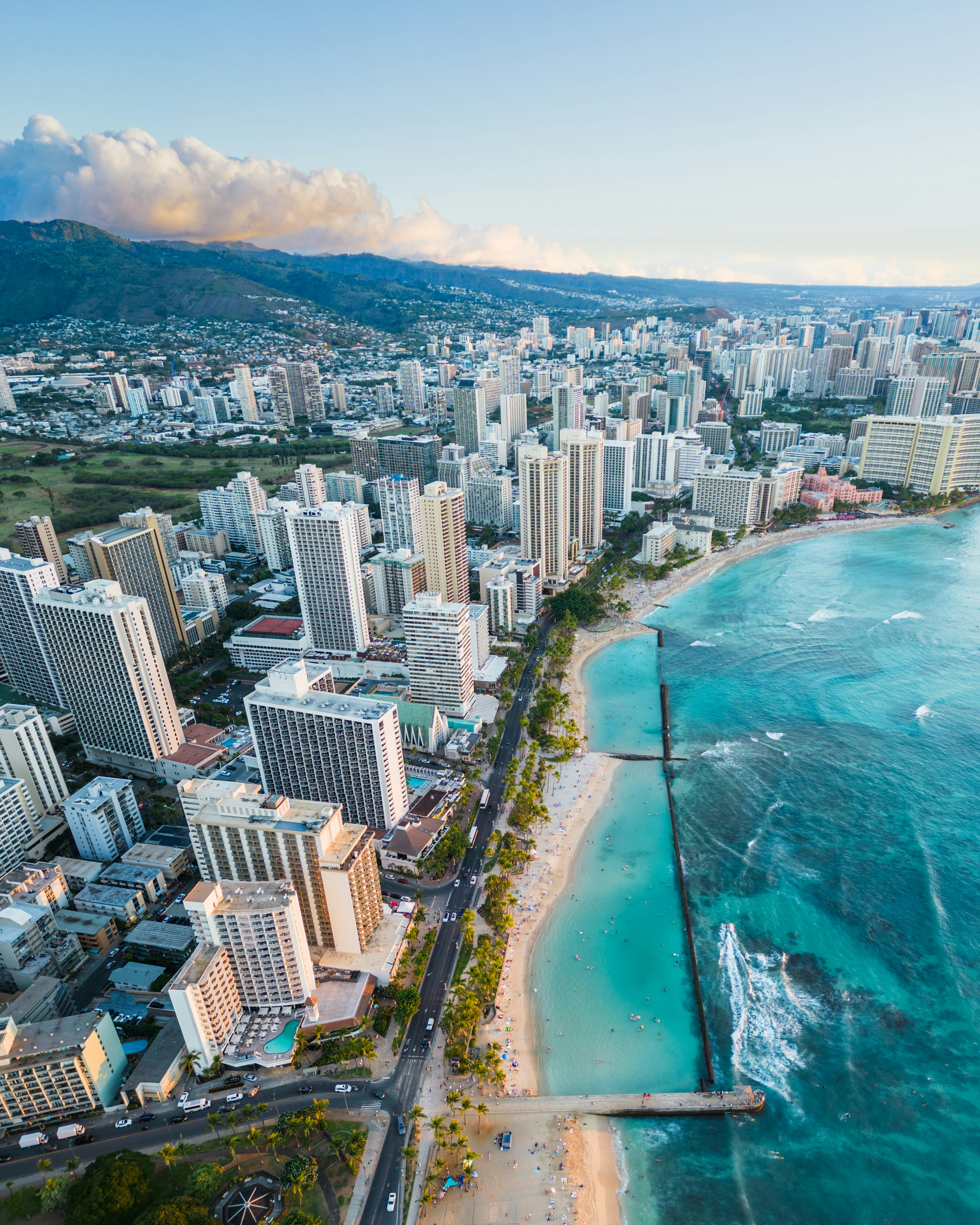Honolulu cityscape representing LeniLani's Hawaiian roots